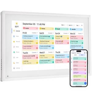 Digital Calendar Chore Chart - Touchscreen Interactive Digital Planner Display - WiFi Smart Planner w/LCD Display, Task Scheduling & Reward Tracker - Family Schedule Smart Displayï¼10.1-inch, Whiteï¼ - Retail: $90