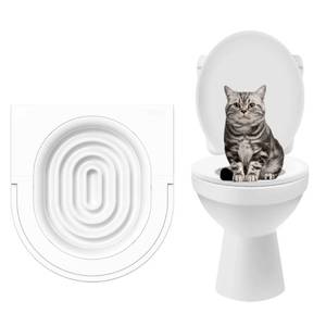 lot 639 image: Readaeer Cat Toilet Training Kit - Train Your Cat to Use The Toilet - Retail $30