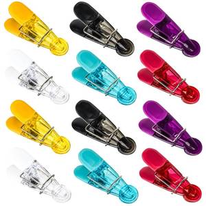 lot 645 image: Chip Bag Clips, 10Pcs Food Bag Clips, Magnetic Bag Clips for Food Storage with Air Tight Seal Grip for Bread Bags, Snack Bags and Vegetable Bags - Retail $7