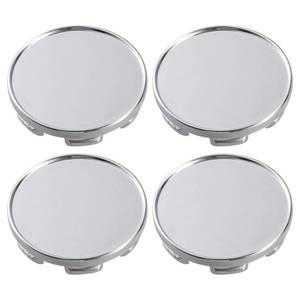 lot 678 image: ACROPIX 48mm Inner Diameter 6 Clips 53mm Overall Outer Diameter Wheel Rim Hub Center Caps Cover Silver Tone - Pack of 4 - Retail $14