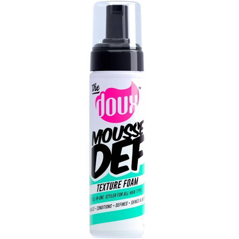 lot 137 image: The Doux Mousse Def Texture Foam, Multi-Use Mousse Hair Foam to Style, Condition, Define, Volumize, and Add Shine - 7oz Retail $15