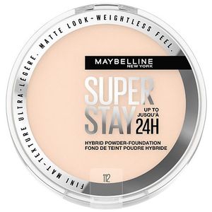 lot 119 image: Maybelline Super Stay Matte 24HR Hybrid Pressed Powder Foundation - 112 - 0.21oz Noncomedogenic, Buildable Coverage, For All Skin Types - Retail $17