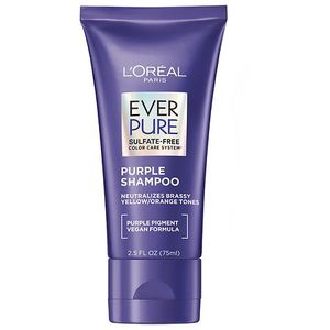 lot 138 image: LOreal Paris EverPure Sulfate Free Purple Shampoo for Colored Hair �� 2.5 fl oz - Retail $6