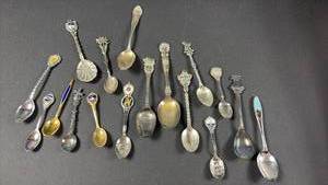lot 59 image: International and Domestic Souvenir and Collector Spoons. Sterling, Silverplate and other Metals