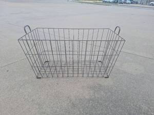 lot 200 image: LARGE Metal Wire Storage Basket with Handles - 33 Long, 18 Wide, 16 Deep