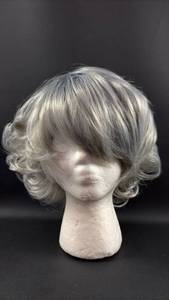 lot 102 image: Tseses Wig Brand New, Silver and Grey with Dark Crown