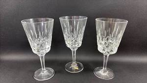 lot 107 image: (3) Waterford Lismore Crystal ClaretWater Glasses