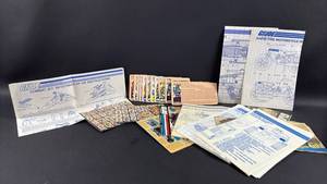 lot 122 image: G.I. Joe Action Vehicle Instruction Manuals and Figure File Cards Collection with Advertising Pamphlets