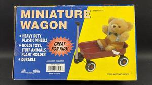 lot 307 image: Childrens Miniature Red Wagon Toy Approximately 12 inches long