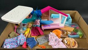 lot 316 image: Barbie Doll Accessories and Chelsea Car and Doll