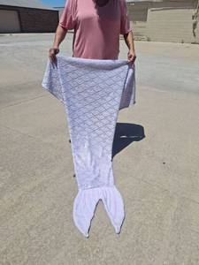 lot 407 image: Large Soft Purple Metallic Adult Mermaid Snuggle