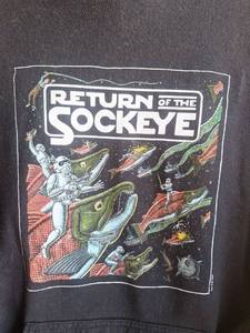 lot 408 image: Return of the Sockeye Hoodie -  Star Wars Spoof - From Alaska - Size Medium