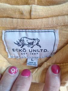 lot 410 image: Ecko Unltd Yellow Hoodie with Embroidered Logo