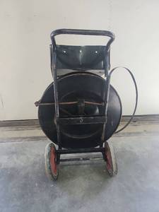 lot 16661 image: Industrial Steel Strapping Cart with Tools