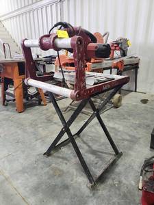 lot 16669 image: MK Wet Tile Saw with Stand