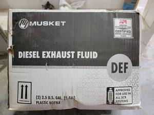 lot 17792 image: Musket Diesel Exhaust Fluid DEF 2.5 Gallon Bottles