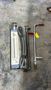 lot 17815 image: Hand Pump with Flexible Discharge Hose and Paver Adjuster