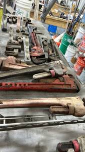 lot 17830 image: Assorted Pipe Wrenches Collection