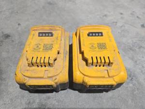 lot 17849 image: DeWalt 20V MAX XR 4.0Ah Lithium Ion Battery Pack - Set of 2