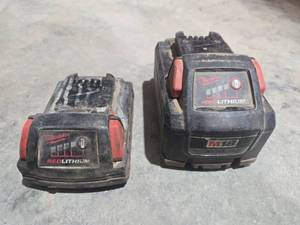 lot 17851 image: Milwaukee M18 RedLithium High Output XC6.0 Battery Pack - Set of 2