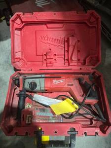 lot 17864 image: Milwaukee SDS Plus Rotary Hammer Drill with Case and Bits
