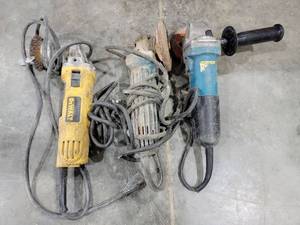 lot 17905 image: Mixed Lot of Electric Angle Grinders and Power Tools
