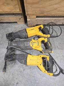 lot 17914 image: DeWalt Reciprocating Saw Collection - Corded and Cordless Models