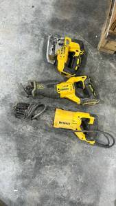 lot 17915 image: DeWalt 20V Cordless Reciprocating Saw -Set Of 2  DeWalt Corded Saw