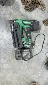 lot 17918 image: Metabo HPT Cordless Nailer with Battery and Charger