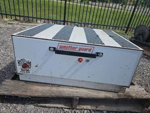 lot 13331 image: Weather Guard White Steel Truck Tool Box with Multi-Compartment Storage