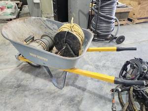 lot 16697 image: True Temper Wheelbarrow with Electric Winch and Rope