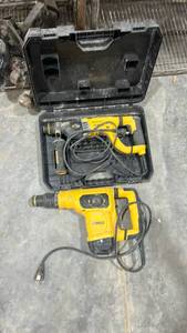 lot 17931 image: DeWalt Electric  Corded Hammer Drill with Carrying Case- Set of 2