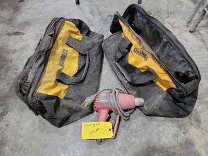 lot 17955 image: DeWalt Tool Bag Set with Heat Gun and Accessories