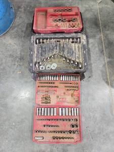 lot 17989 image: Professional Socket Set Collection with Wrenches and Tool Cases