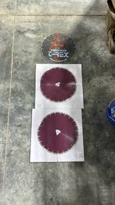 lot 18163 image: Diamond Saw Blade Set for Concrete Masonry Cutting Set of 3