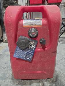 lot 18211 image: Attwood 6 Gallon Fuel Can with Gauge