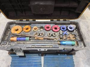lot 18215 image: Professional Aqua Tap Hot Tap Water Main Tappin System with DeWalt Case