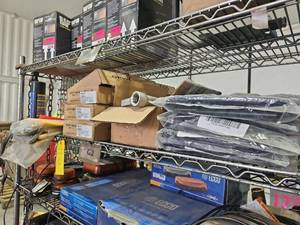 lot 18243 image: Orange Flags, Oversize Load Signs 1 7 HB  Green 1PcHI 3 PosRack A-Spring and A - Ring, Husky Fill-Rite Nozzle, Ford Front End Covers