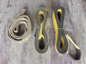 lot 18312 image: Heavy Duty Lifting Slings Various Sizes - Set of 3