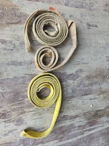lot 18318 image: Heavy Duty Lifting Slings Various Sizes - Set of 3