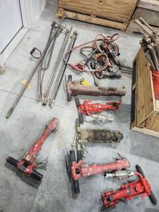 lot 16762 image: Industrial Pneumatic Rock Drilling Equipment Collection