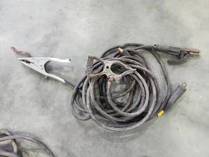 lot 16798 image: Professional Arc Welding Equipment with Cables and Ground Clamp