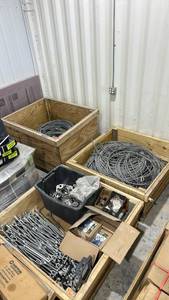 lot 18267 image: BulK Lot Of Zorbit Metal Energy Absorber, Cable, Turn Buckles, U-bolts