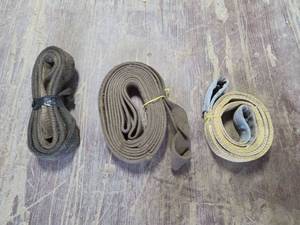 lot 18330 image: Heavy Duty Lifting Slings Various Sizes - Set of 3