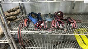 lot 18339 image: Cargo Tie Down Straps with Ratcheting Buckles - Set of 7