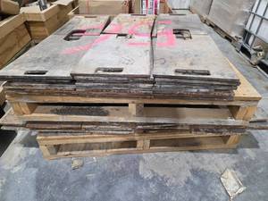lot 18441 image: Pallet of Custom Made Steel Side Plates