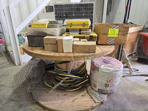 lot 18495 image: Mixed Workshop and Industrial Supply Lot-Contents on Spool