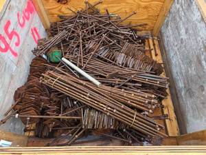lot 13401 image: Large Collection of Steel Construction Hardware and Threaded Rods