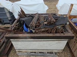 lot 13429 image: Metal Rebar Rods and Construction Hardware Lot
