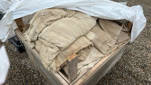lot 13437 image: &nbspBulk Lot of Natural Burlap Fabric Material.